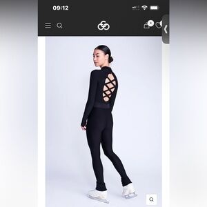 Women's Black Figure Skating Jumpsuit